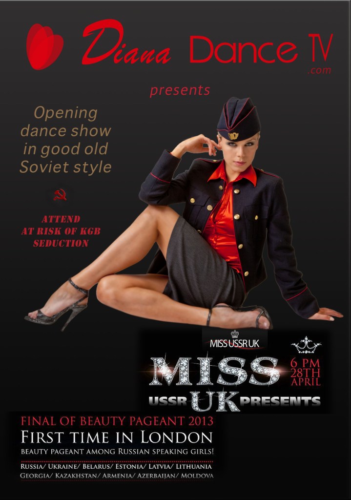 Flyer for Miss USSR DanceShow